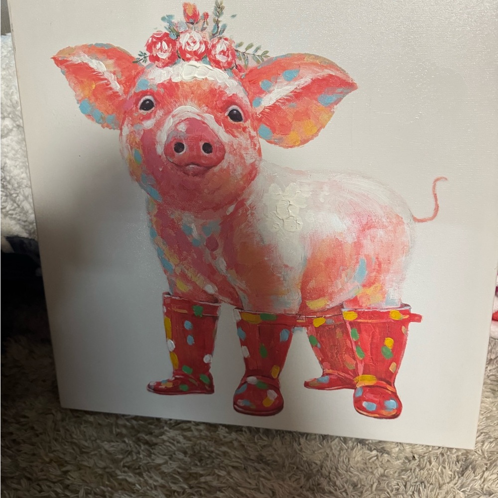 Hobby Lobby Pink Piglet Wall Art